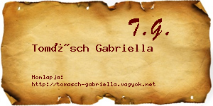 Tomásch Gabriella névjegykártya