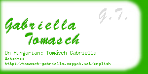 gabriella tomasch business card