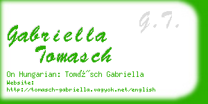 gabriella tomasch business card